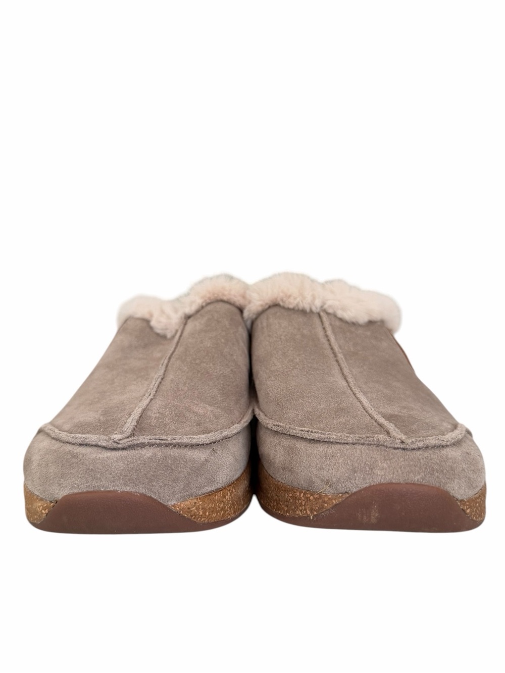 Taos Woman’s Future Cozy Clog Faux Fur Dark Taupe Suede Lining Size 8 - Picture 4 of 10